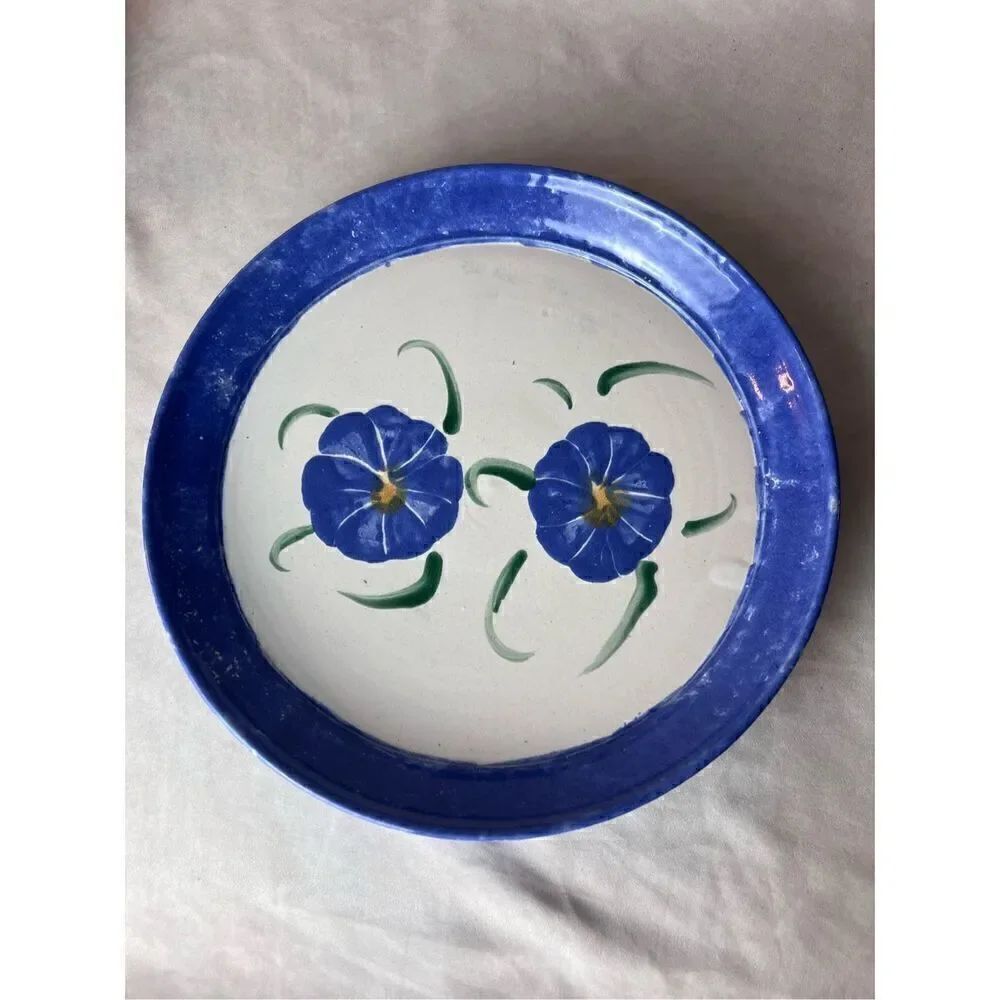 NC Seagrove Pottery Floral Plate